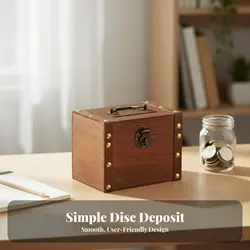 Hucha para Mascotas (gatos y perros) de Madera con Cerradura segura