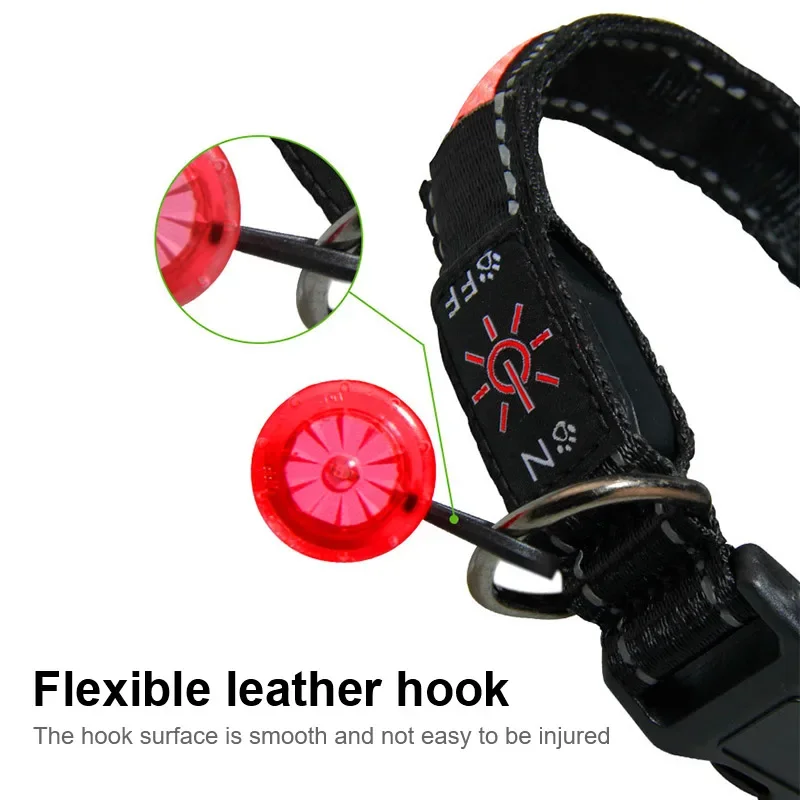 Luz de advertencia LED, collares para perros y gatos, indicador de foco, luces de noche impermeables para mascotas, collares antipérdida, accesorios para mascotas - imagen 3