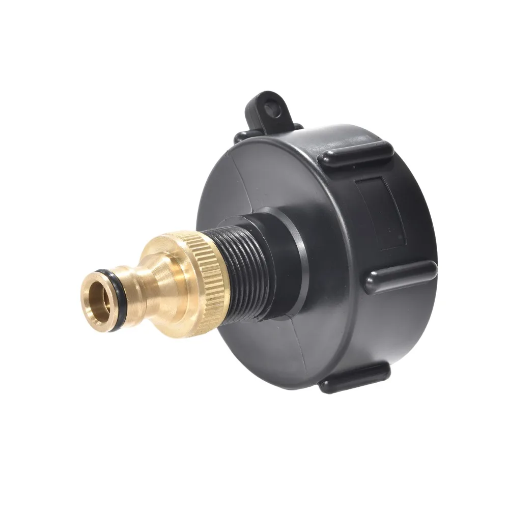 Grifo de plástico duradero con conector de manguera de jardín, grifo a prueba de fugas para colección de agua de lluvia, riego de césped, IBC, 1 Juego - imagen 4