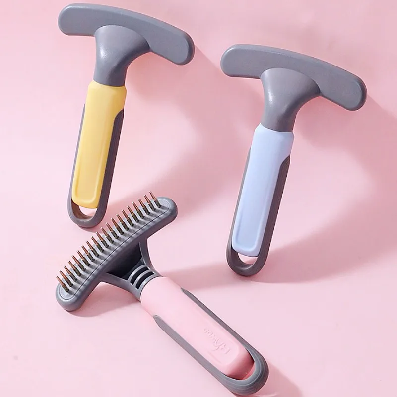 Peine para perros, removedor de pelo para mascotas, cepillo para perros, peines de acero inoxidable para perros grandes, Limpieza del cabello, cepillo de masaje para perros, peines para gatos - imagen 2