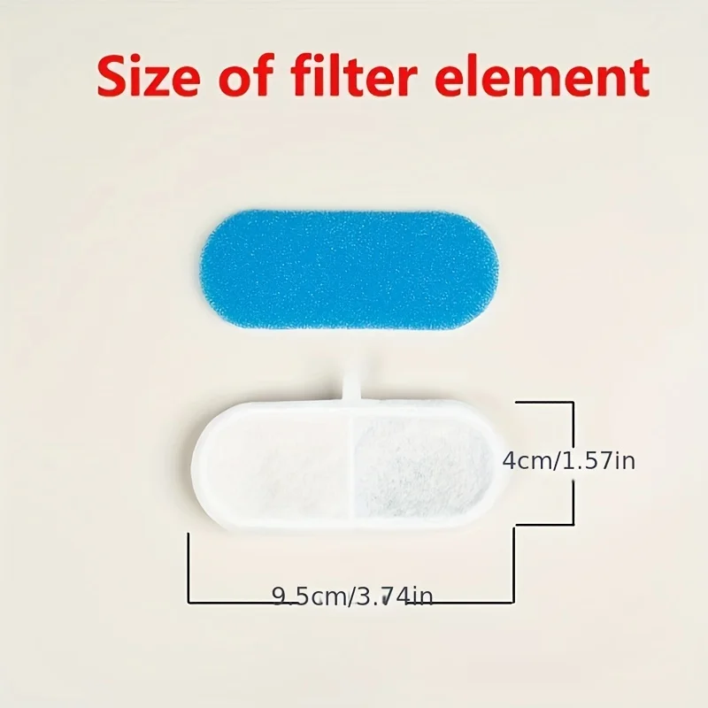 Filtro de fuente para beber para mascotas, alimentador para gatos, accesorios de filtro de carbón activado para fuentes de agua FT006, FT666, FT888, 8 Uds. - imagen 4