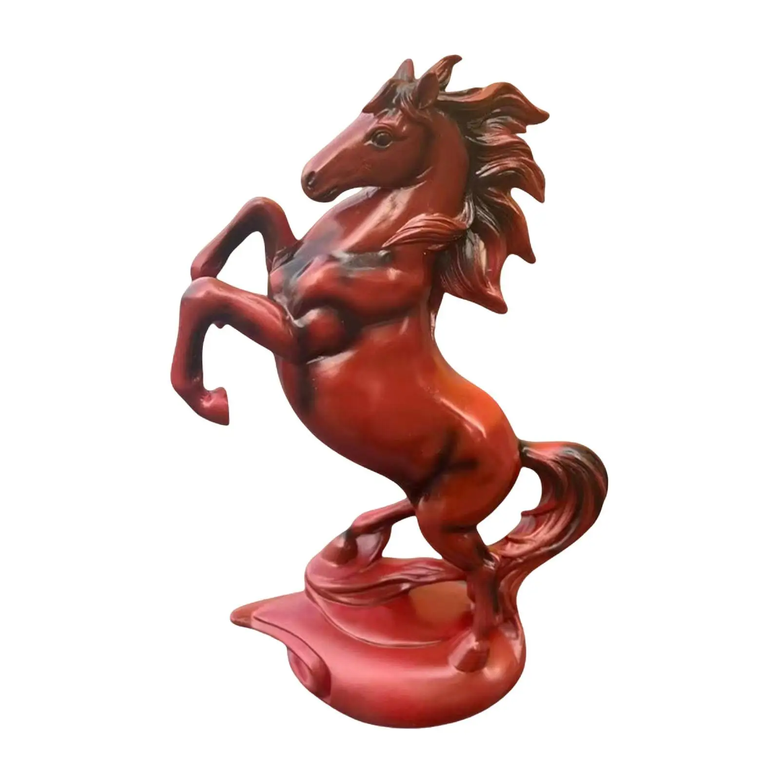 Horse Statue Modern Resin Decorative Figurine Sculpture Elegant Home Decor Collectible for Living Room Bedroom Office