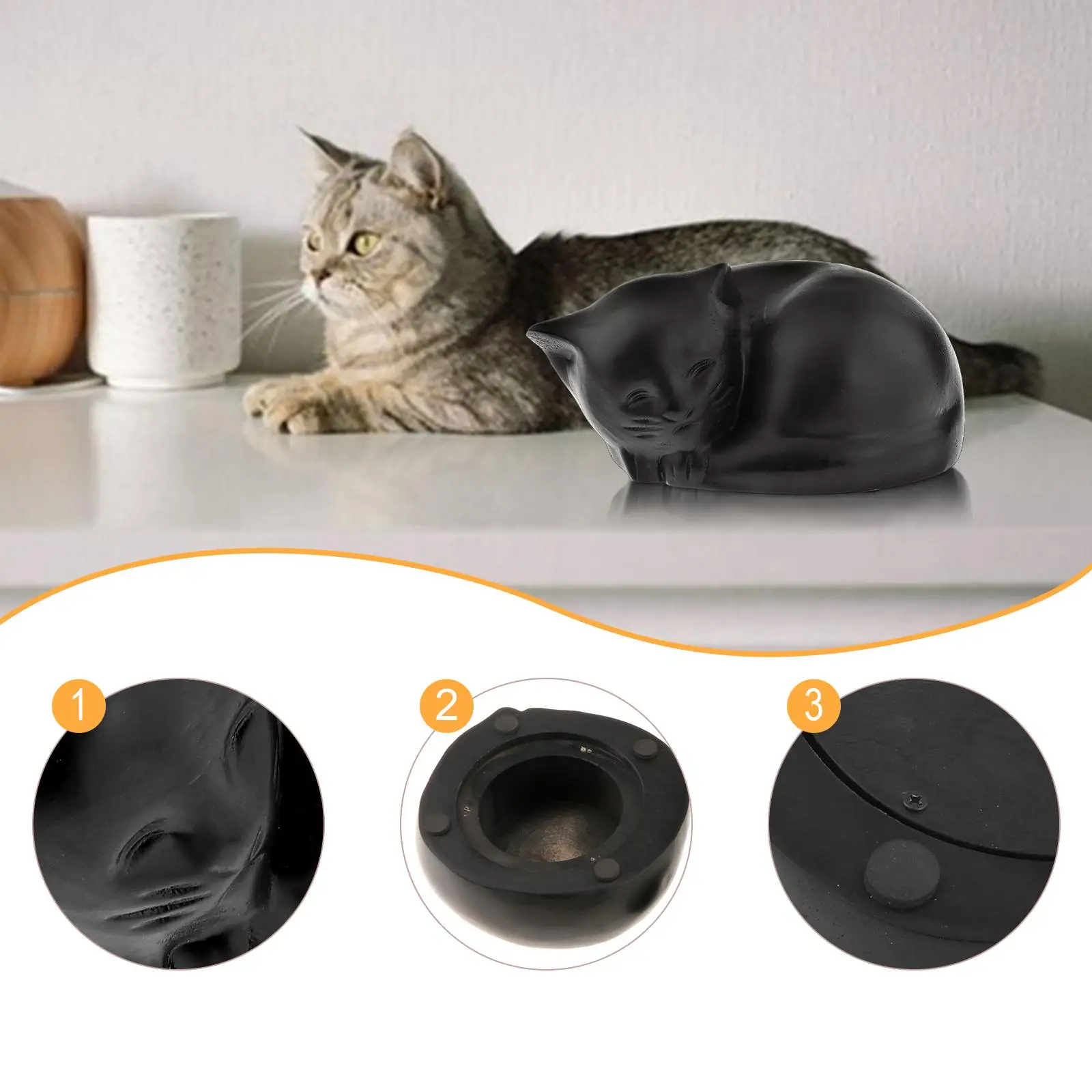 Pet Cremation Urn Funeral Urn Burial Storage Supplies, Souvenir Memorable Memorial Keepsake Commemorate for Shelf Table