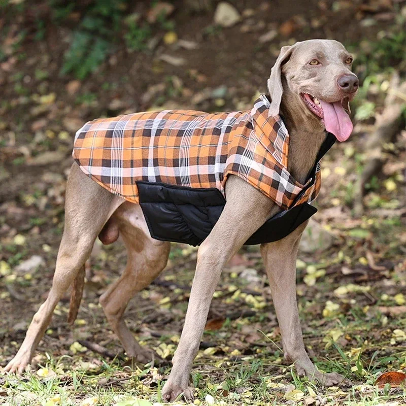 NONOR-Chaqueta de invierno para perros, ropa impermeable y acogedora para perros medianos y grandes, abrigo cálido para perros, disfraz de Labrador de Bulldog Francés - imagen 2