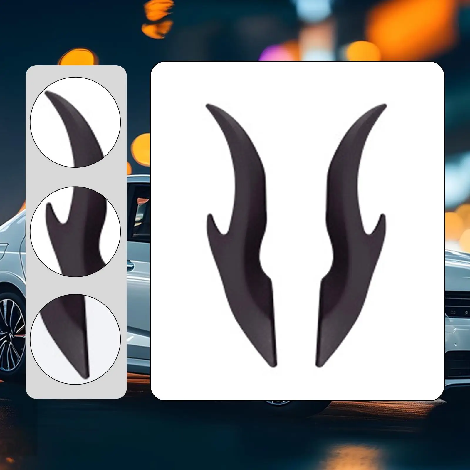 2x 3D Dragon Horns Sticker Creative SUV Christmas Gift Decoration Accessories Lightweight Foam Horns Car Dragon Horn Elasticity