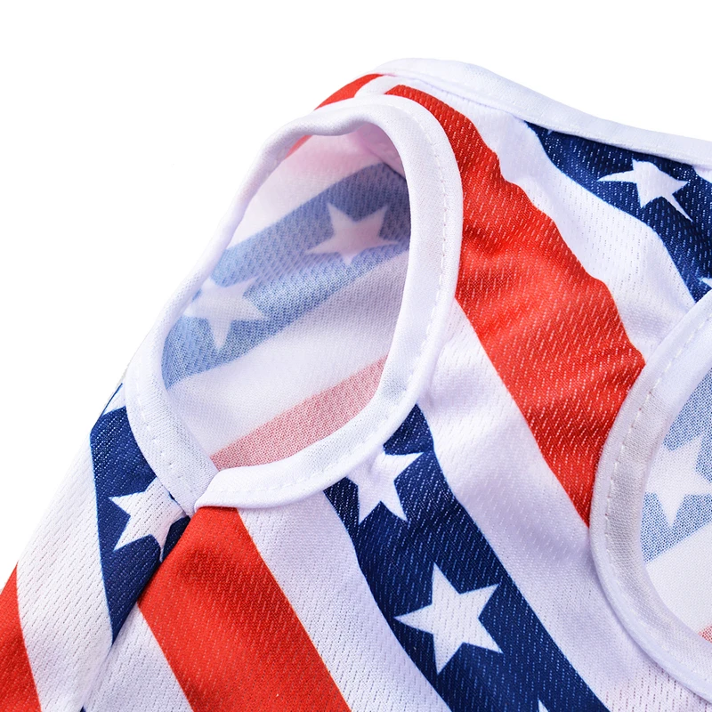 Chaleco transpirable de verano para perro, ropa para el día de la independencia, 4 de julio, camiseta para mascotas, perros pequeños, medianos, gatos, abrigo Schnauzer Yorkshire - imagen 4