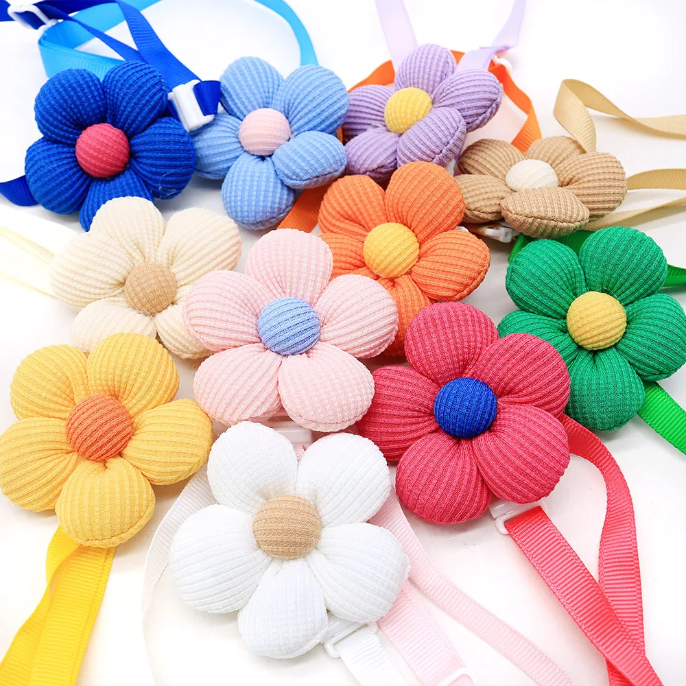 Nuevo 50 Uds. Pajarita de primavera para perros pequeños y gatos, pajarita bonita con flores, corbatas para perros y mascotas, accesorios ajustables para el cuello de mascotas para perros pequeños - imagen 4