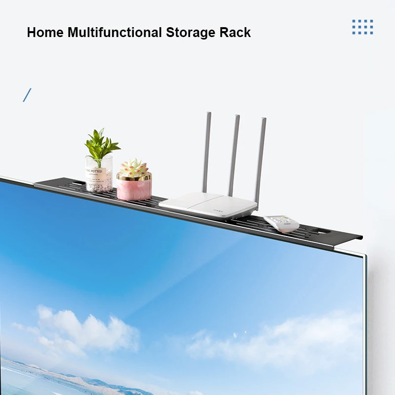 BEISHI-soporte de estante superior con pantalla ajustable, organizador de Monitor de TV, práctico espacio de almacenamiento para el hogar, uso de TV, decodificador - imagen 2