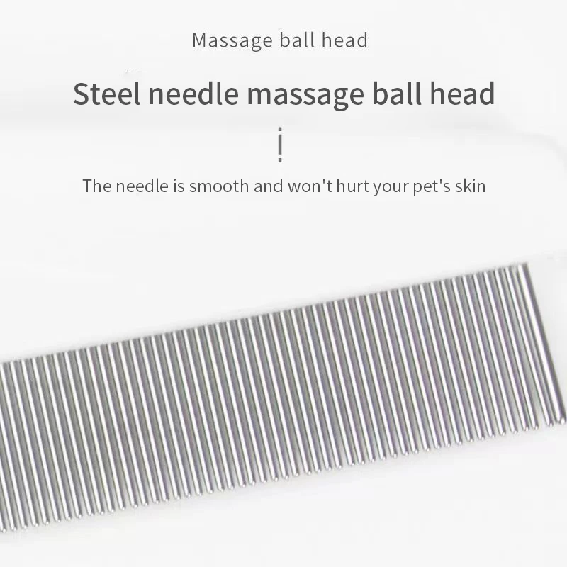 Peine para quitar el pelo de mascotas, peine para pulgas de acero inoxidable para gato, perro, comodidad para mascotas, peine para el cuidado del pelo de las pulgas, cepillo para quitar la piel del perro y gato - imagen 4