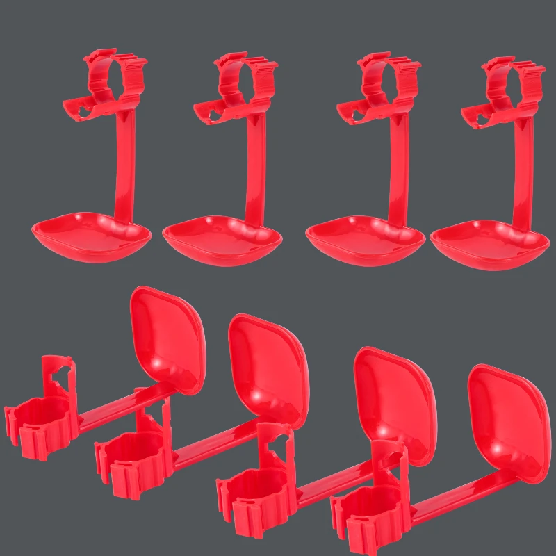 50 Uds. Taza automática para beber pollo, bebedero para palomas, taza colgante roja de plástico, bebedero para granja aves de corral, herramienta automática para beber - imagen 3