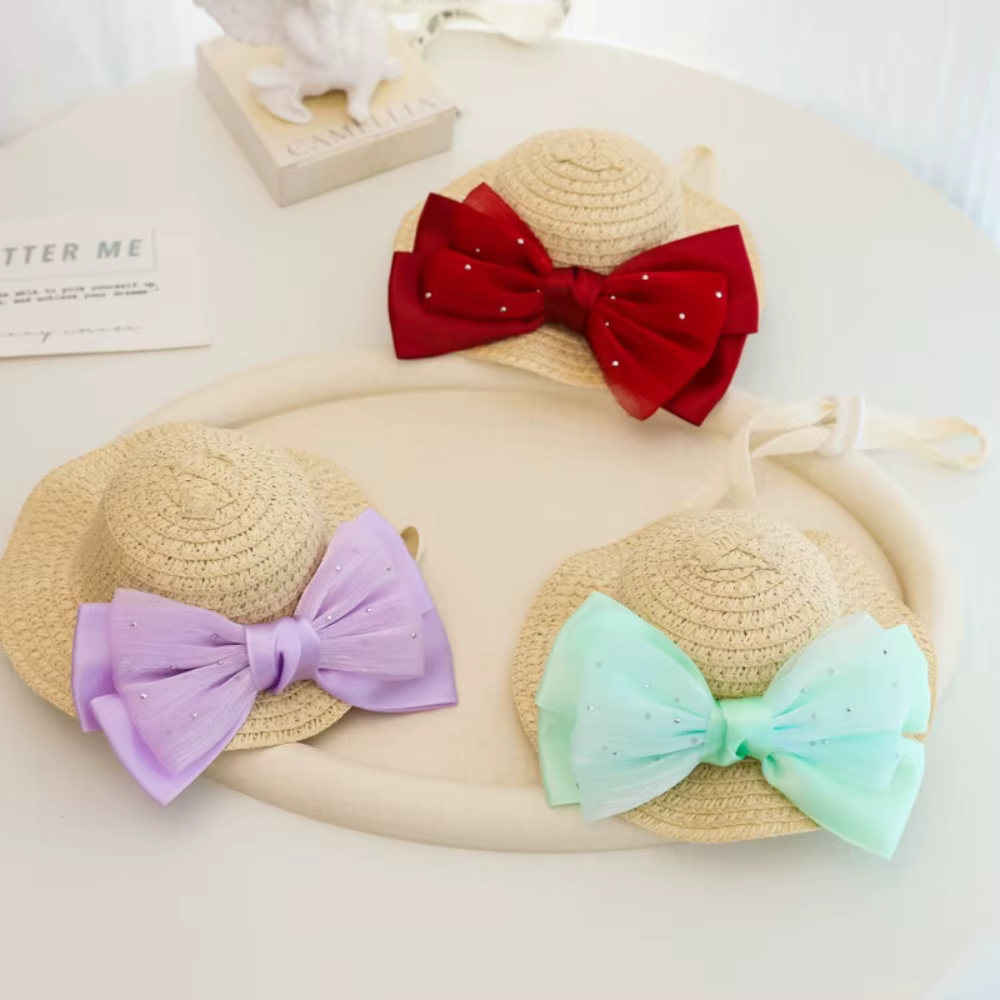Sombrero de paja para gatos y perros con protección solar práctica - imagen 4