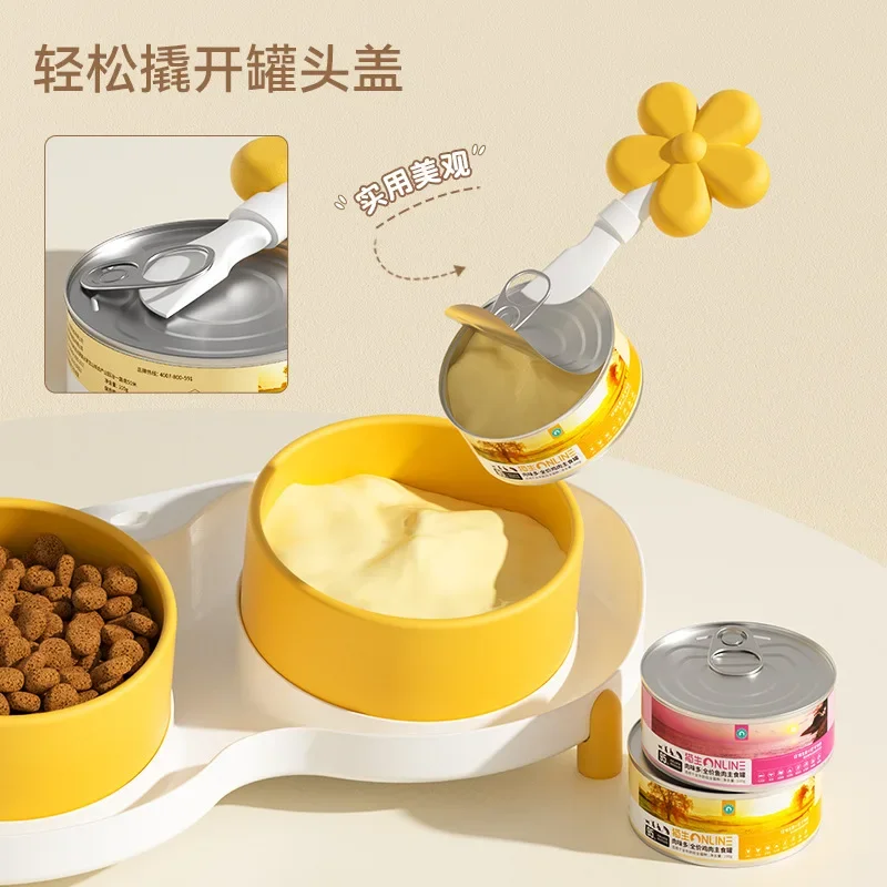 Cuenco para mascotas, lavabo de comida para gatos, protege la columna Cervical de ser golpeada sobre la boca oblicua, cuenco doble, cuencos para beber para perros - imagen 5