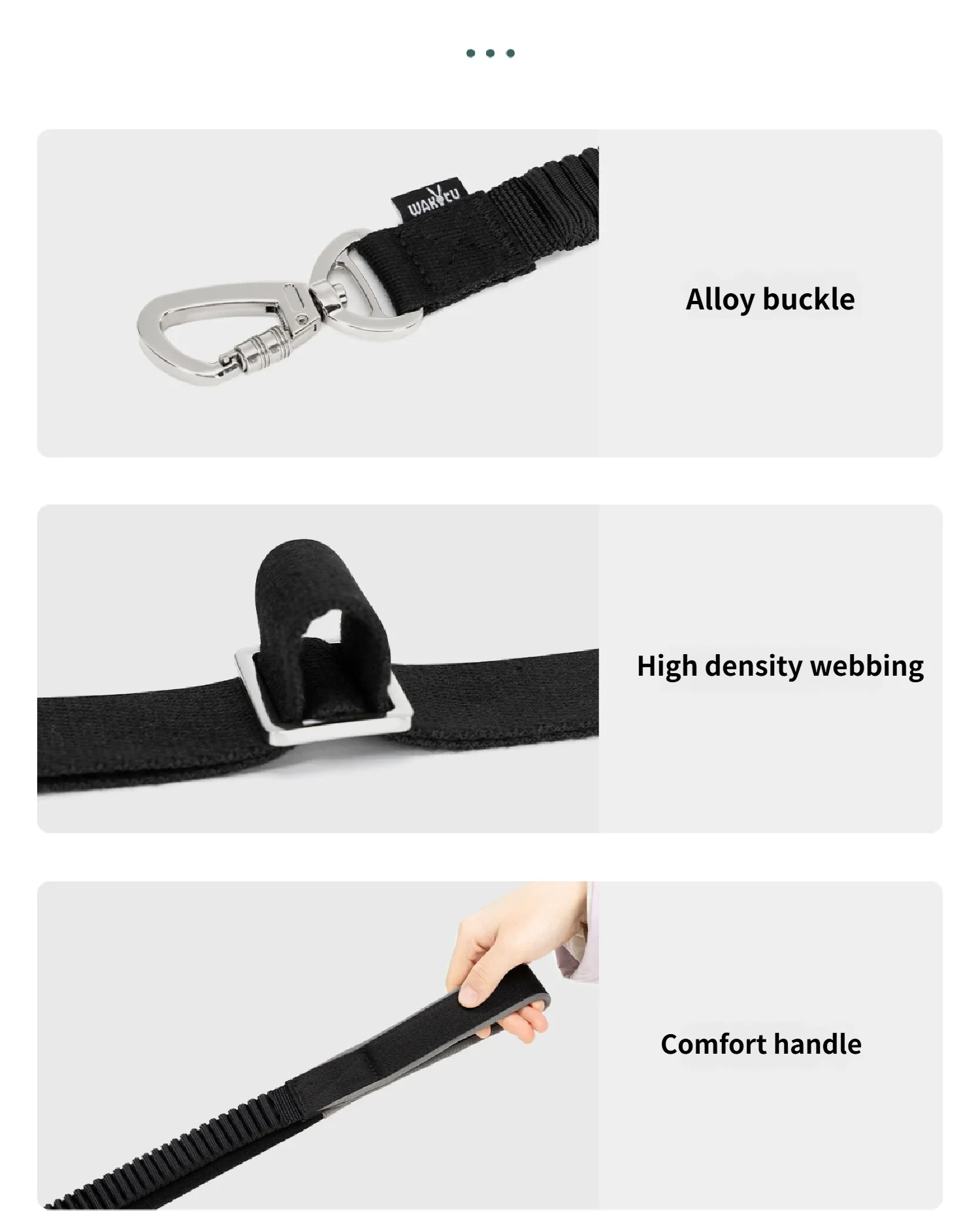 Cinturón de seguridad de coche para mascotas 2 en 1, correa para perros, se fija al arnés y el Collar, arnés de seguridad elástico ajustable para asiento de coche para perros - imagen 3