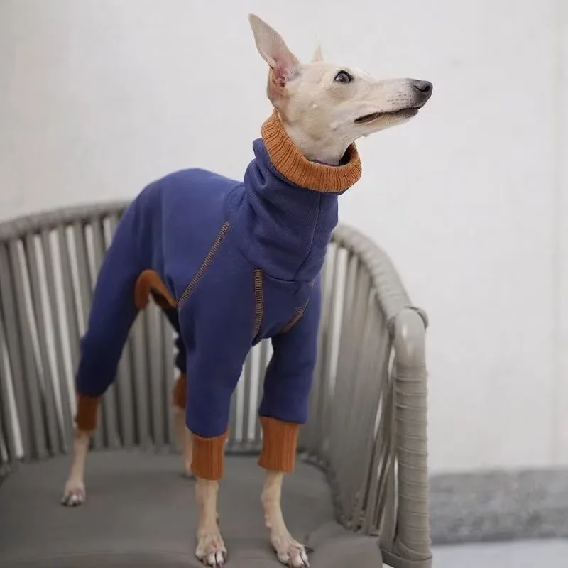 Ropa para perros, ropa cálida de felpa con cuello alto para mascotas, ropa de cuatro patas ligeramente elástica, ropa pequeña Lingti Huibit, Base cálida de cuatro patas - imagen 2