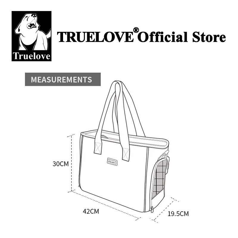 Truelove-mochila transportadora expandible para cachorros y gatos, perros pequeños con colchón de felpa extraíble, malla transpirable espaciosa TLX5172 - imagen 5