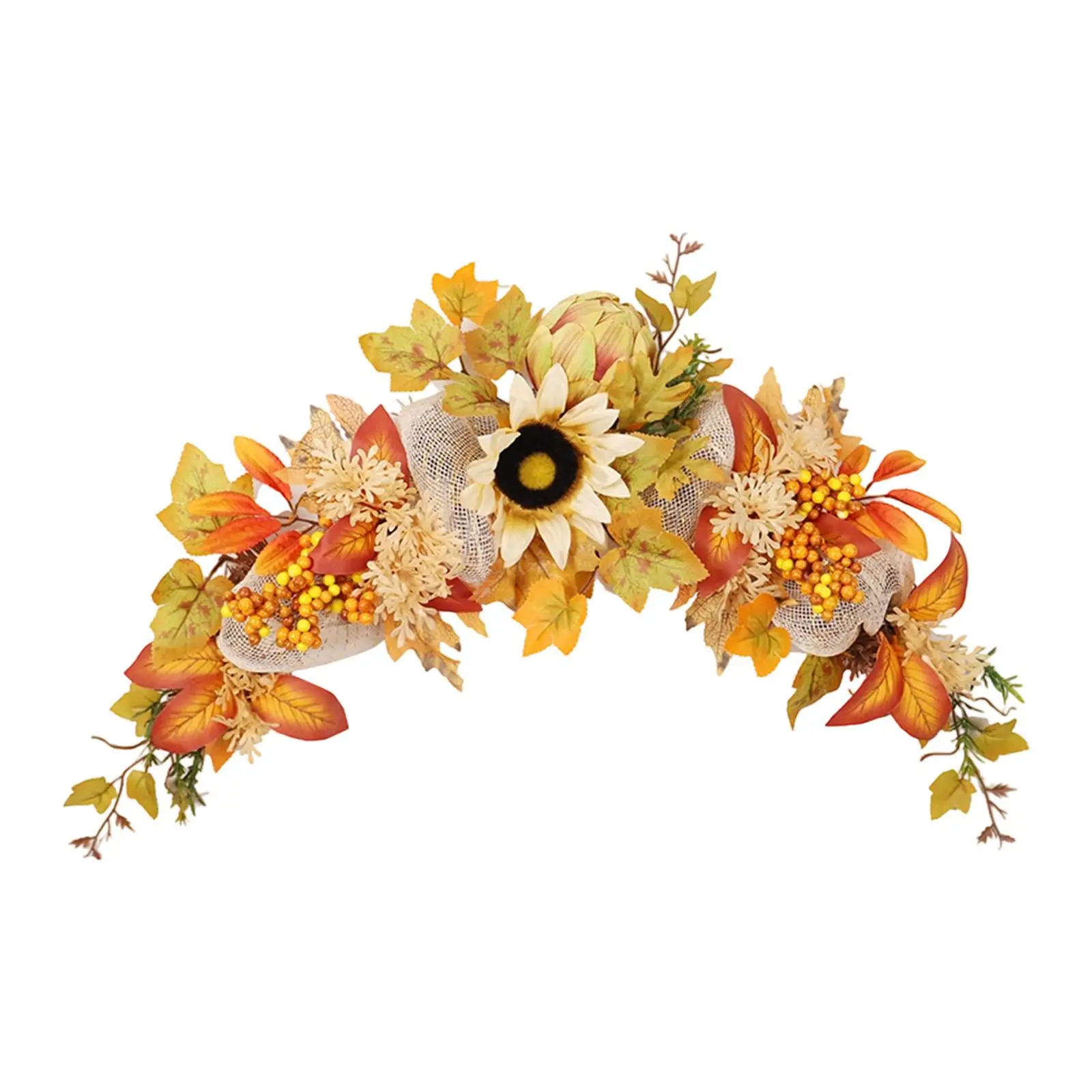 Fall Swag Sunflower Table Centerpiece Welcome Sign Flowers Ornament Artificial Floral Swag Fall Swag Sunflower Table Centerpiece Welcome Sign Flowers Ornament Artificial Floral Swag
