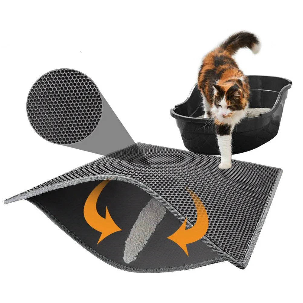 Almohadilla de EVA de doble capa para arena de gato, colchón impermeable antideslizante con filtro, lavable, para perros y gatitos, suministros de limpieza para mascotas - imagen 5