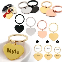 Colgantes de corazón de acero inoxidable – llaveros personalizados