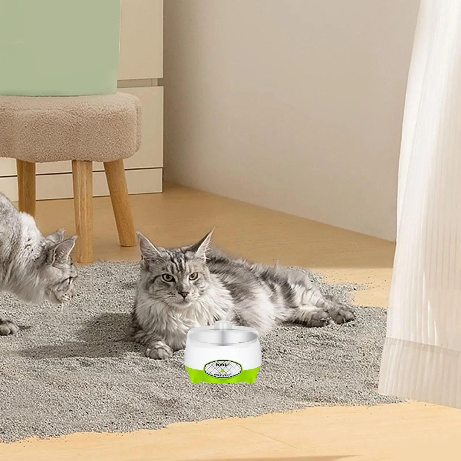 Heated Dog Pet Bowl 1000ml Mute Stainless Steel Insert for Cats Kitten Puppy