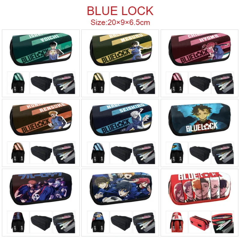 Bolsa de lápices Blue Lock diseño frontal con personajes