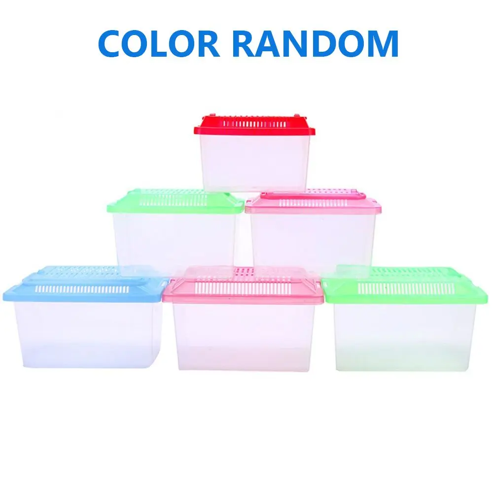 Acuario de alimentación transparente portátil, productos para mascotas, tanque de peces dorados, tanque de tortuga, caja para hámster - imagen 5