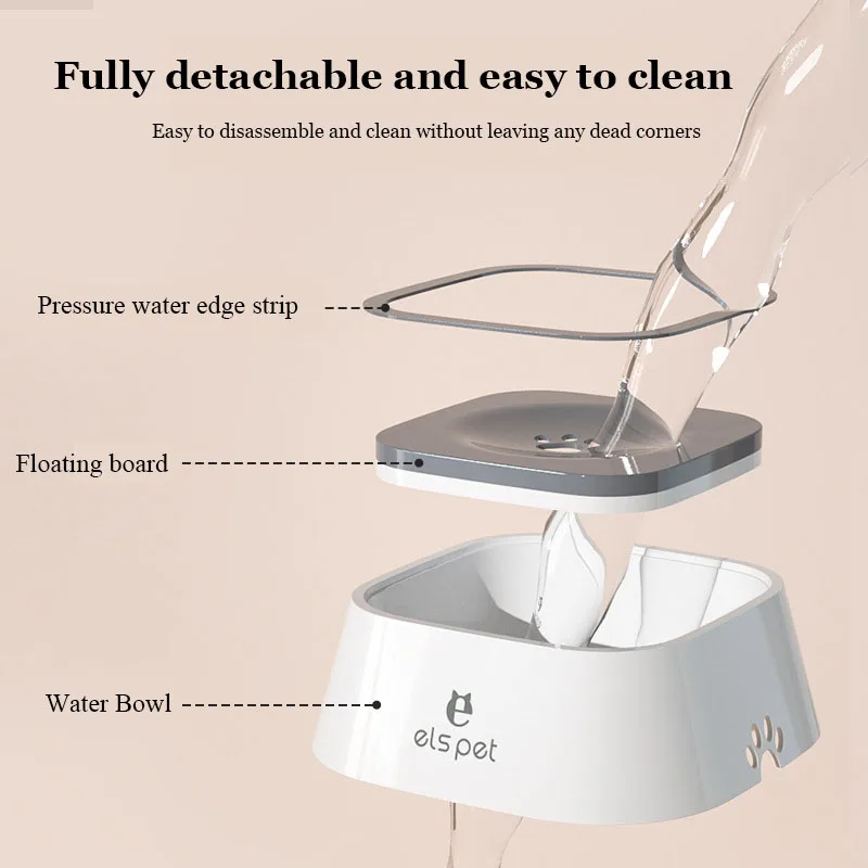 Botella de agua antidesbordamiento para perro y gato, dispensador de alimentación, cuenco flotante grande, accesorios para mascotas, 1,5 l - imagen 4
