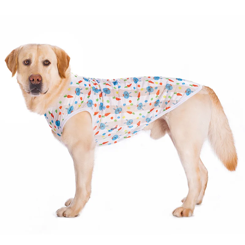 Chaleco con estampado completo para perros grandes, ropa fina de verano para perros medianos y grandes, Golden Retriever/ropa para perros