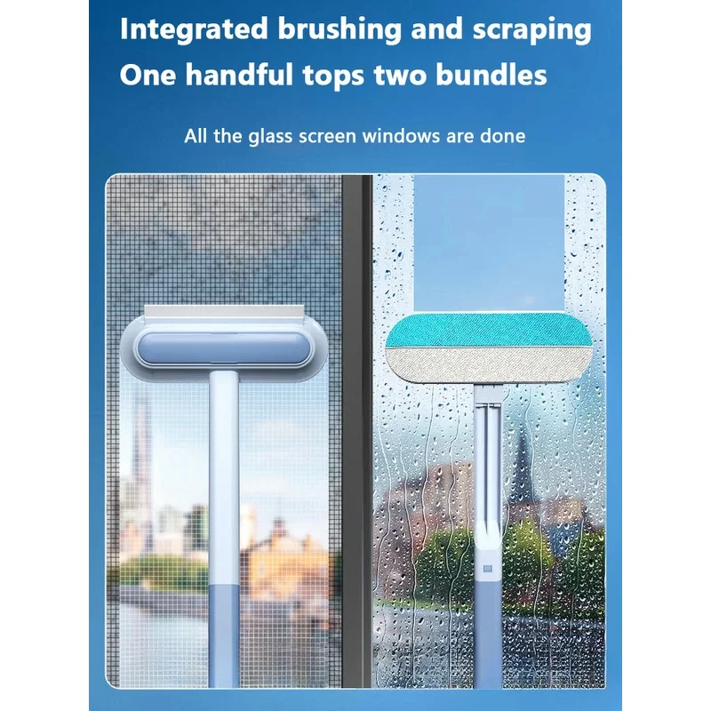 Cepillo multifuncional para quitar el pelo de mascotas, cepillo de limpieza de ventanas con mango largo, herramienta de limpieza de piel para mascotas, cepillo manual para quitar el pelo de perros y gatos - imagen 3