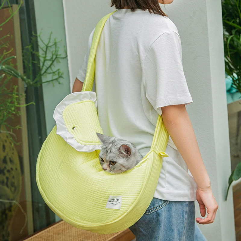 Transportadores de gatos para perros pequeños, bolso para perro portátil y transpirable, bolso de viaje para mascotas, bolsa transportadora versátil para perros y gatos, para senderismo - imagen 3
