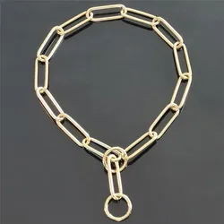 Correa de cobre sólido y collar latón para perros grandes