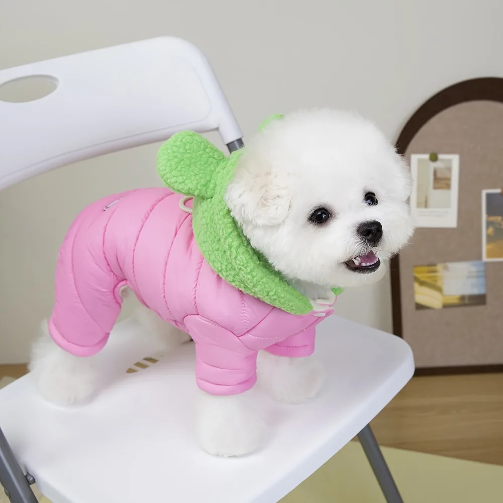 Warm Pet Costume Dog Cotton Clothes Cat Coat Cute Pet Hoodies Supplies Winter Four-Legged Clothes for Cats Small Medium Dogs - imagen 3