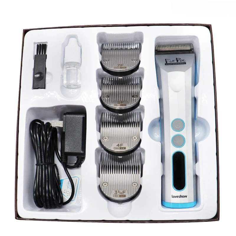 Electric Pet Clippers Steel Tip Mute Electric Push Cleaning Products for Dogs Cats Grooming Hair Trimmer Shaver Set Accessories - imagen 4