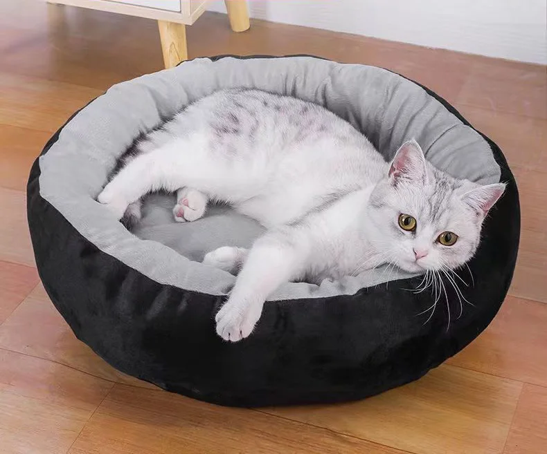 Warmer Hundeschlafsack, rundes Hundebett, waschbar, langer Plüsch-Hundehütte, Katzenhaus, weiche Matten, Sofa für Chihuahua-Korb, Haustierbett - imagen 4