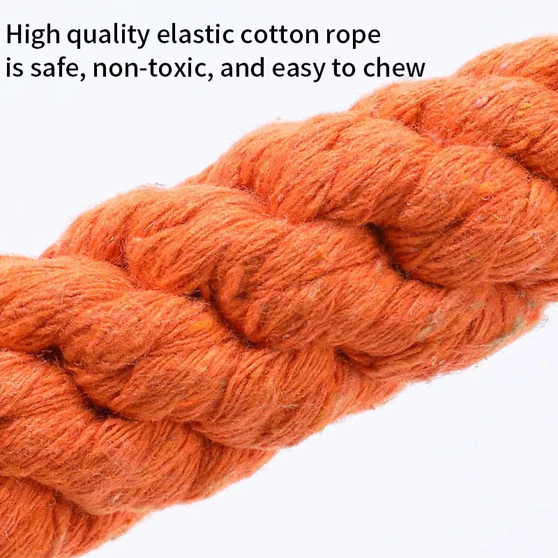 Cuerda para morder de perro zanahoria, juguetes para perros, seguro, duradero, trenzado, juguetes para masticar para perros, resistente, limpieza Molar de dientes, cuerda de algodón, 1 Uds. - imagen 5