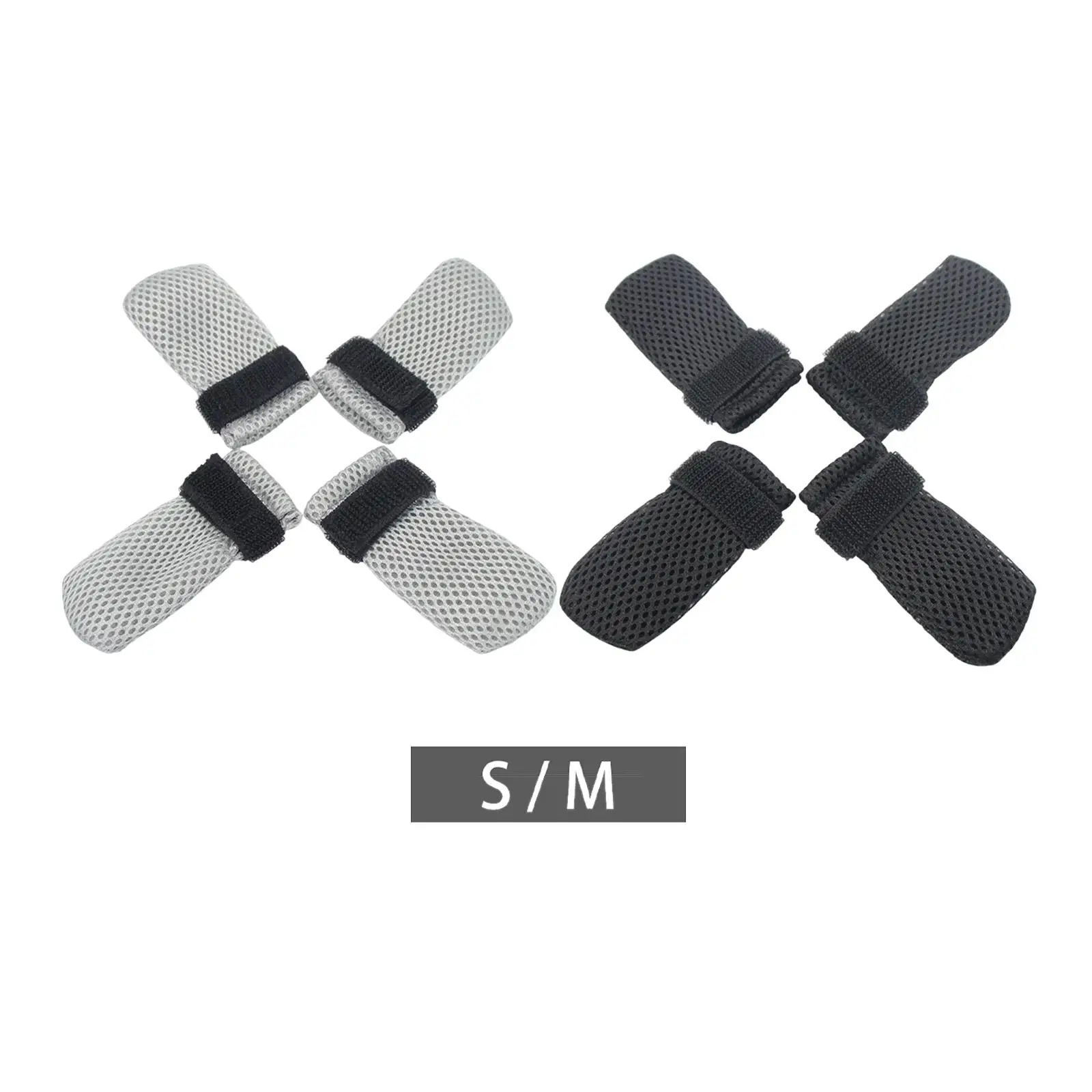 Botas antiarañazos para gatos, 4 piezas, cubiertas de malla suave, protector ajustable para aseo, afeitado de baño