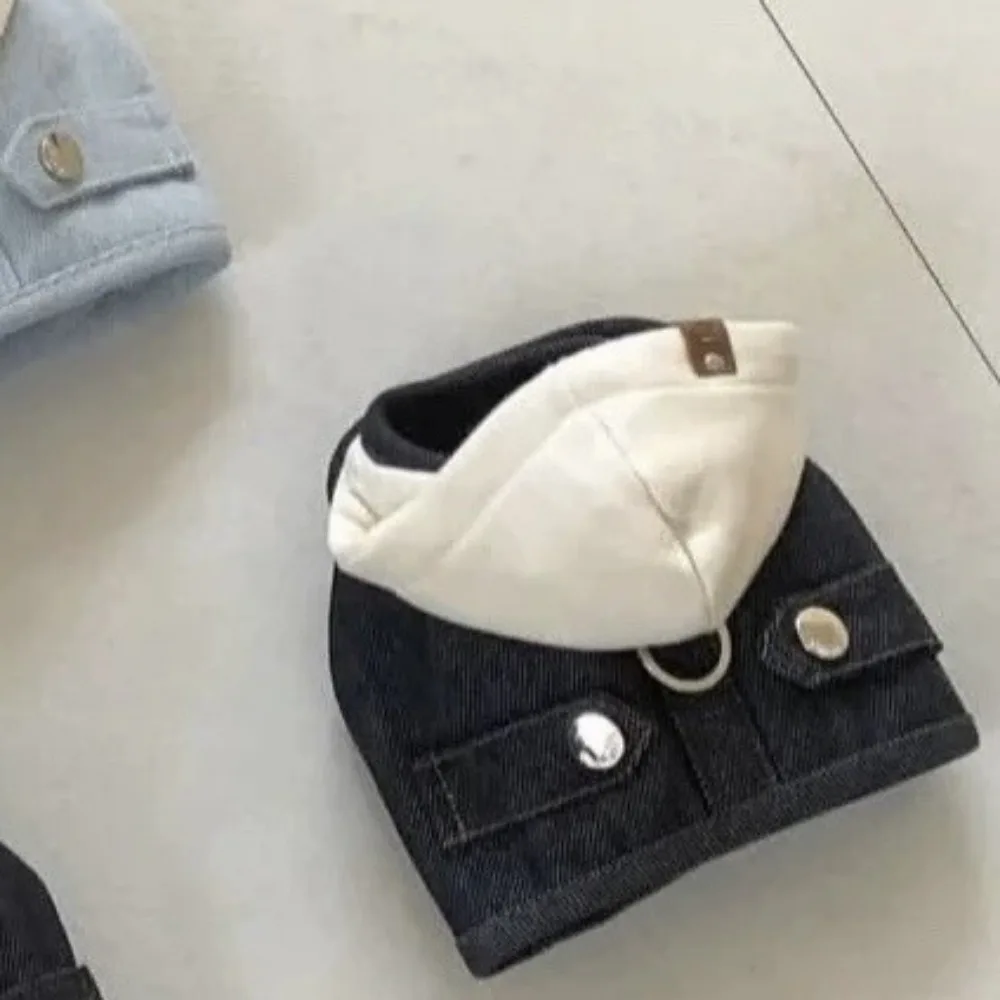 Arnés con capucha para otoño e invierno para mascotas, correa vaquera para el pecho para perros y gatos, chaleco de peluche con sombrero, arnés para perros, accesorios para cachorros - imagen 4