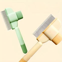 Peine y cepillo para gatos - removedor de pelo con dientes flotantes