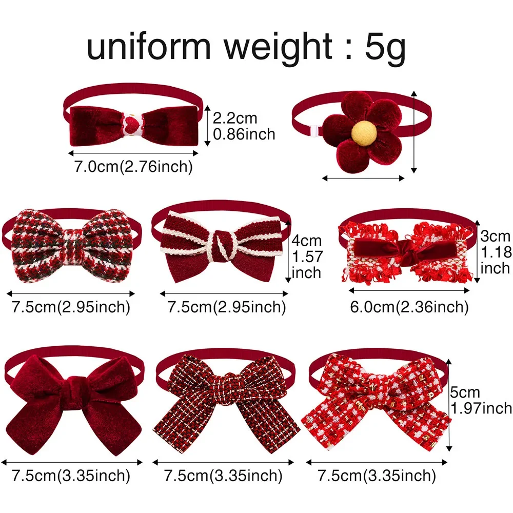 50 Uds. Pajarita para perro del Día de San Valentín lindos perros pequeños gatos pajaritas Collar para perros suministros de aseo accesorios para mascotas - imagen 4