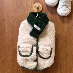 Conjunto de abrigo y bufanda para perros Chihuahua en invierno