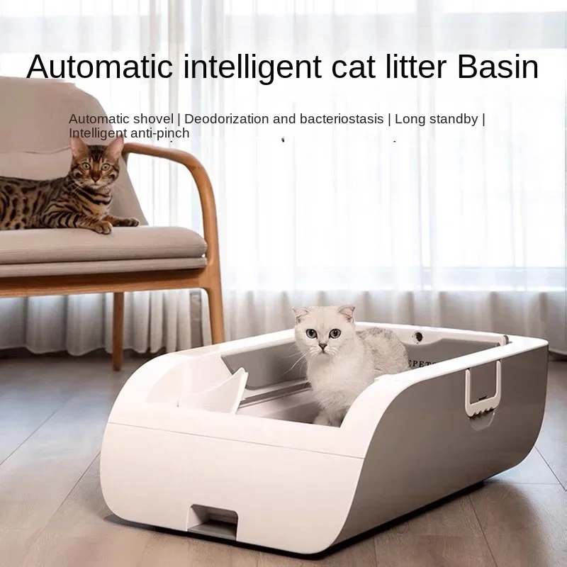 Automatic Intelligent Cat Litter Box, Deodorization, Semi Enclosed, Large Electric Poop Shovel, Toilet, Sterilization - imagen 2