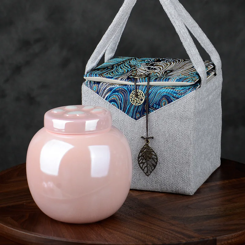 Frascos de cerámica para almacenamiento de cenizas de mascotas, tanque de almacenamiento sellado rosa a prueba de humedad, ataúd para mascotas, florero funerario, urna funeraria conmemorativa para perros y gatos - imagen 4