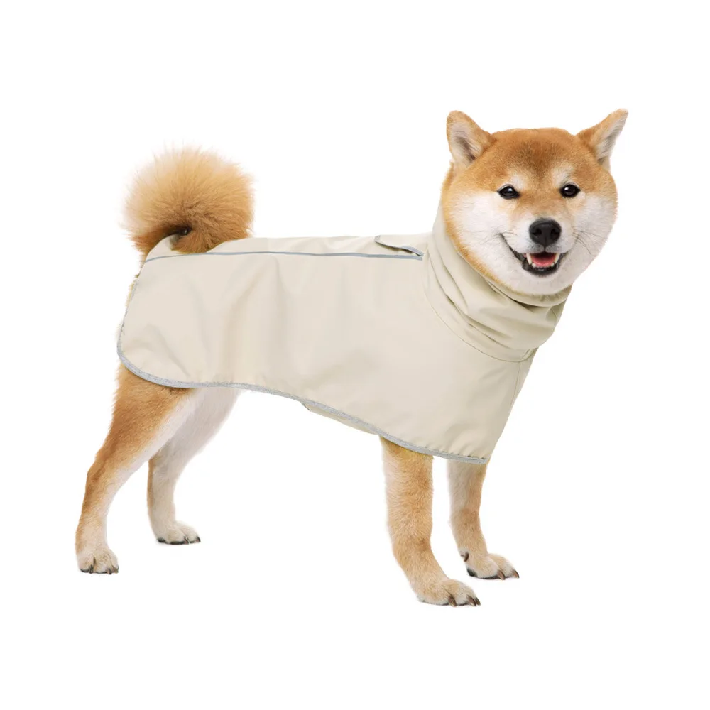 Chubasquero impermeable para perros y mascotas, Poncho con cuello alto, Labrador reflectante, Golden Retriever Corgi, ropa para perros medianos y grandes - imagen 3