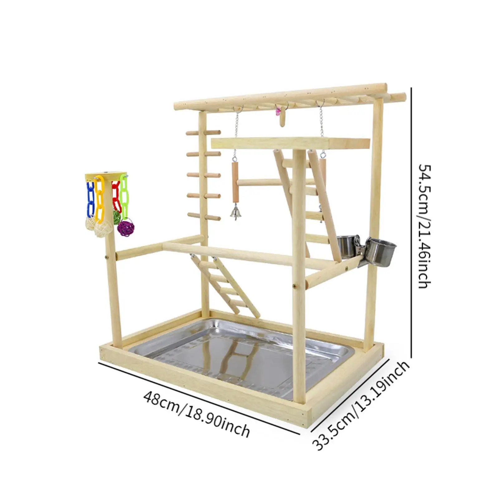 Parrot Playground Bird Play Stand,Parrot Perches Bird Play Gym Stand Wooden Parrot Perch Playstand for Parakeets Cockatiels