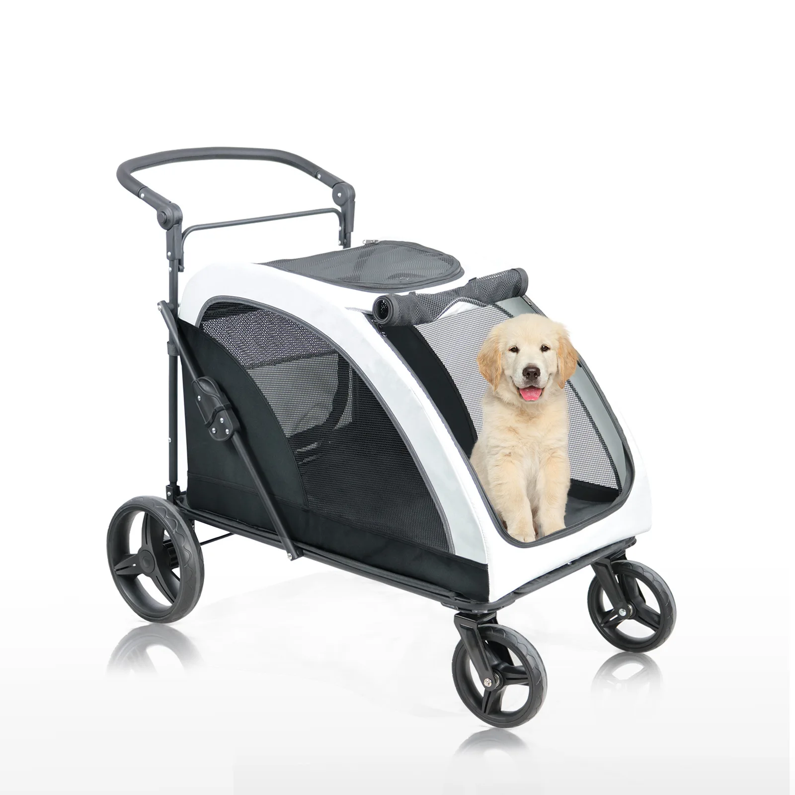 Cochecitos grandes para mascotas, carrito grande para perros, cochecitos para perros que caminan, carrito de empuje para mascotas, Scooter - imagen 4