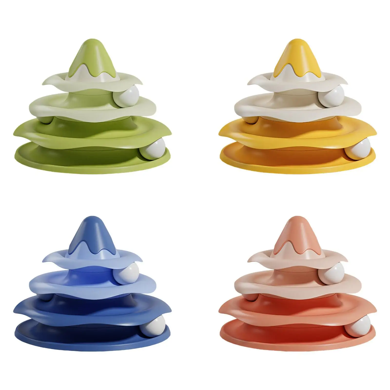 Interactive Cat Toy Detachable Washable Training Chasing Cat Track Ball Toy