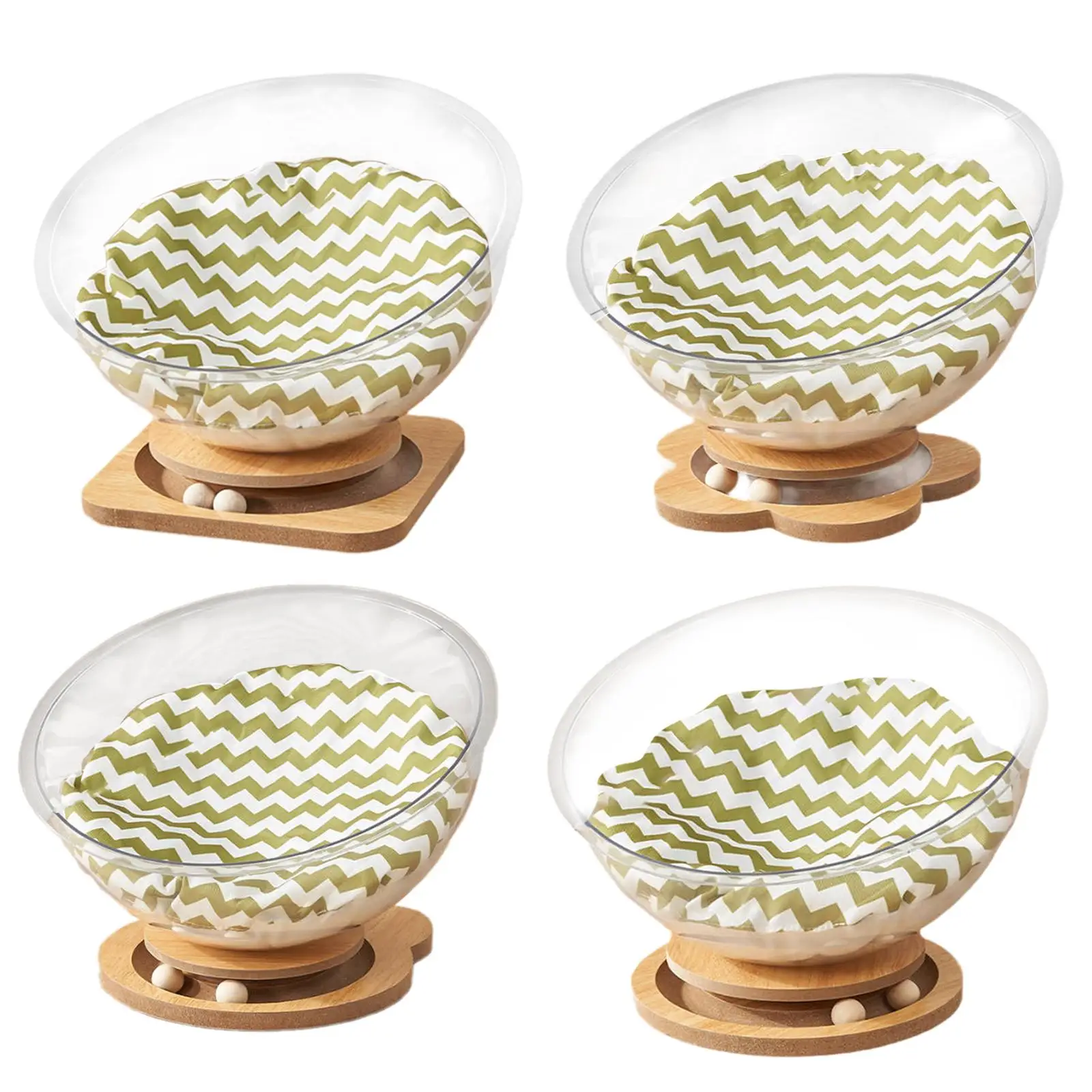 Space Capsule Cat Bed with Cushion Stable Four Season Easy to Clean Clear Cat Furniture Pet Bed Cat Nest for Cat Kitty Kitten