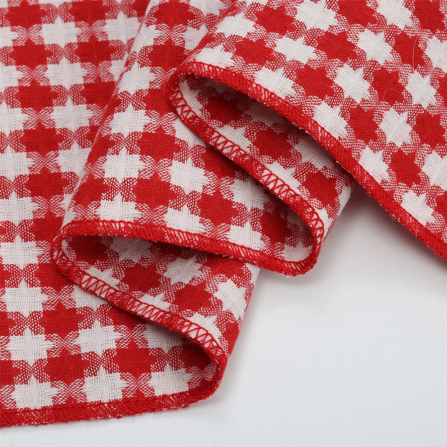 Funda de almohada de ambiente navideño de Jacquard a cuadros de doble cara, mantel de cocina, tela de comedor de moda Ins de estilo coreano - imagen 5