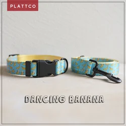 Juego de collar y correa para perro con diseño plátano original