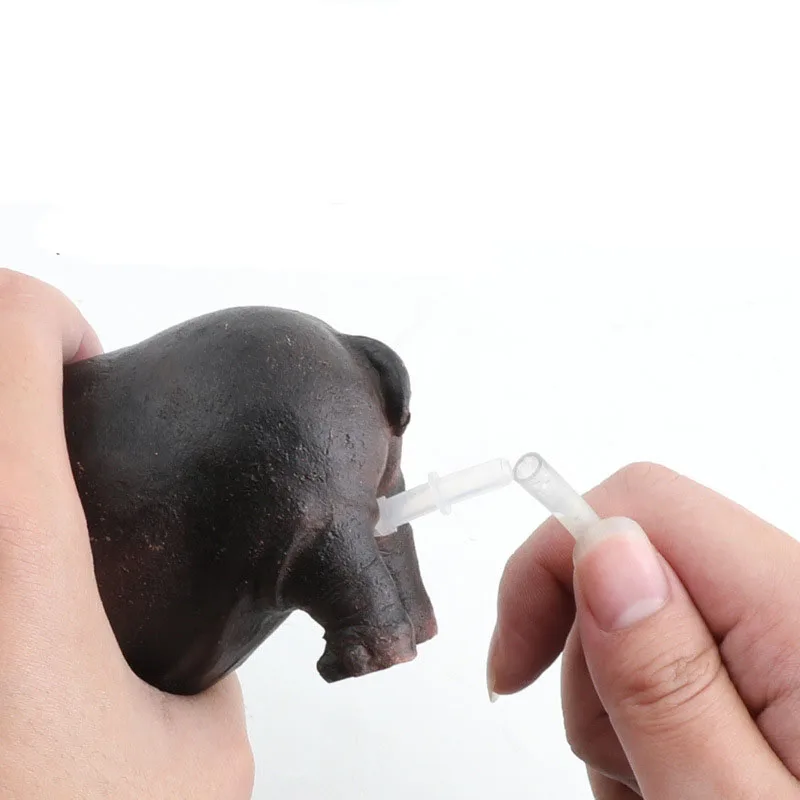 Lindos adornos de hipopótamo, decoración de pecera, burbuja neumática, acuario, paisaje de pecera - imagen 4