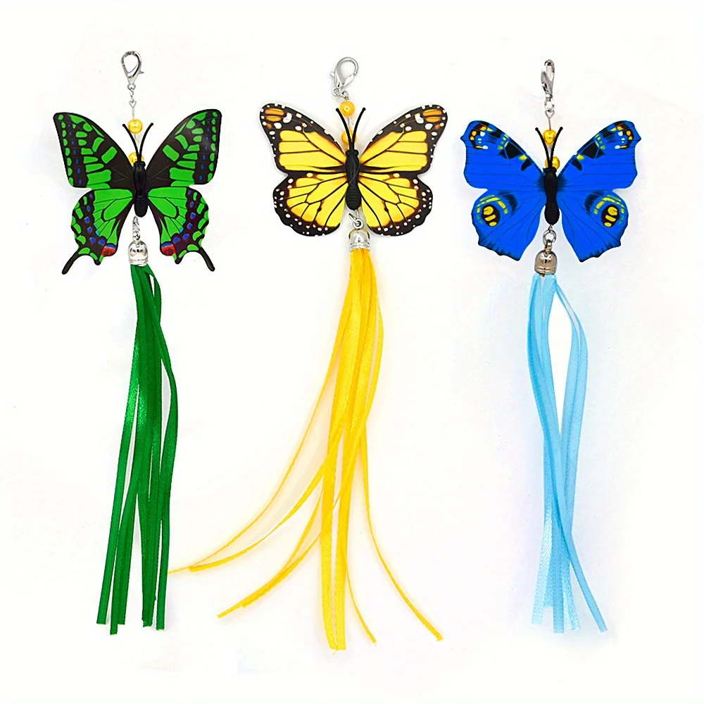 Paquete de 7 juguetes interactivos para gatos, divertida pluma de simulación con campana, palo para gatos, juguete para gatitos, varita de juguete, suministros para gatos - imagen 3